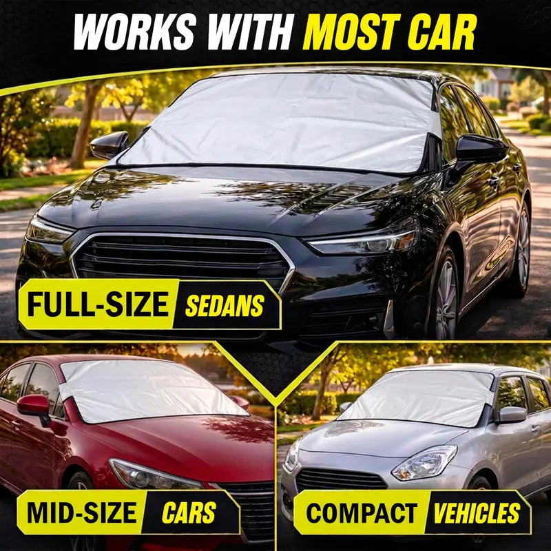 WeatherForce 365 Ultimate Car Windshield Protector - All-Season, Anti-Theft & Reversible Fit: Most Cars, SUVs & Trucks