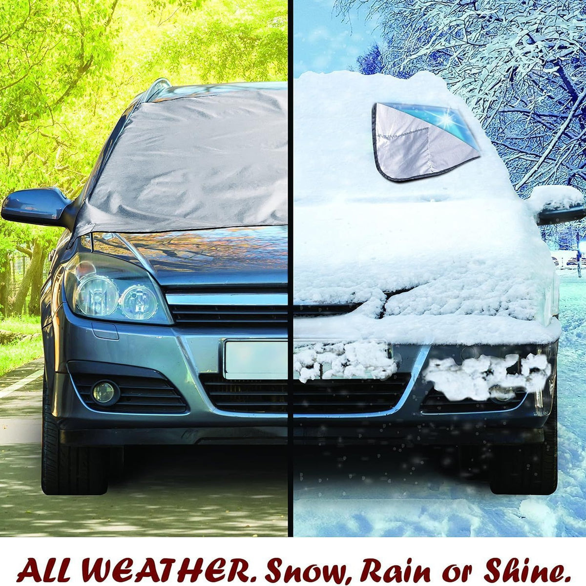 WeatherForce 365 Ultimate Car Windshield Protector - All-Season, Anti-Theft & Reversible Fit: Most Cars, SUVs & Trucks