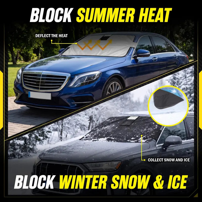WeatherForce 365 Ultimate Car Windshield Protector - All-Season, Anti-Theft & Reversible Fit: Most Cars, SUVs & Trucks