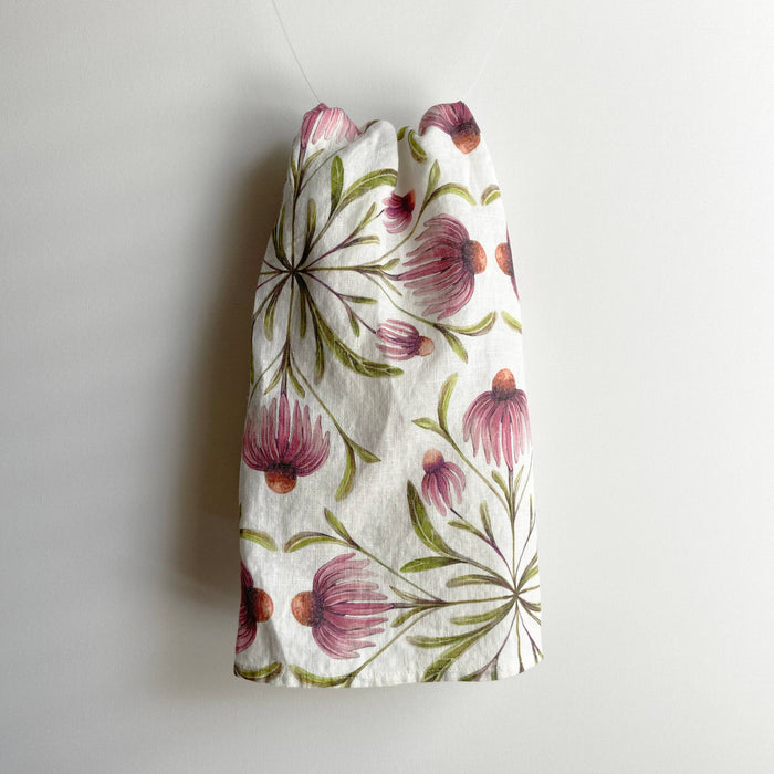 Sarah Rose - Echinacea Organic Linen Tea Towel